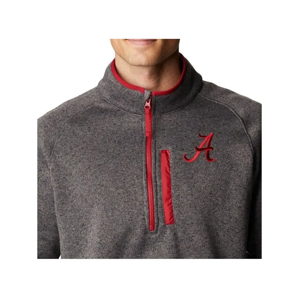 Columbia Charcoal Alabama Crimson Tide‎ Canyon Point 1/2 Zip Fleece Sweater 2XL